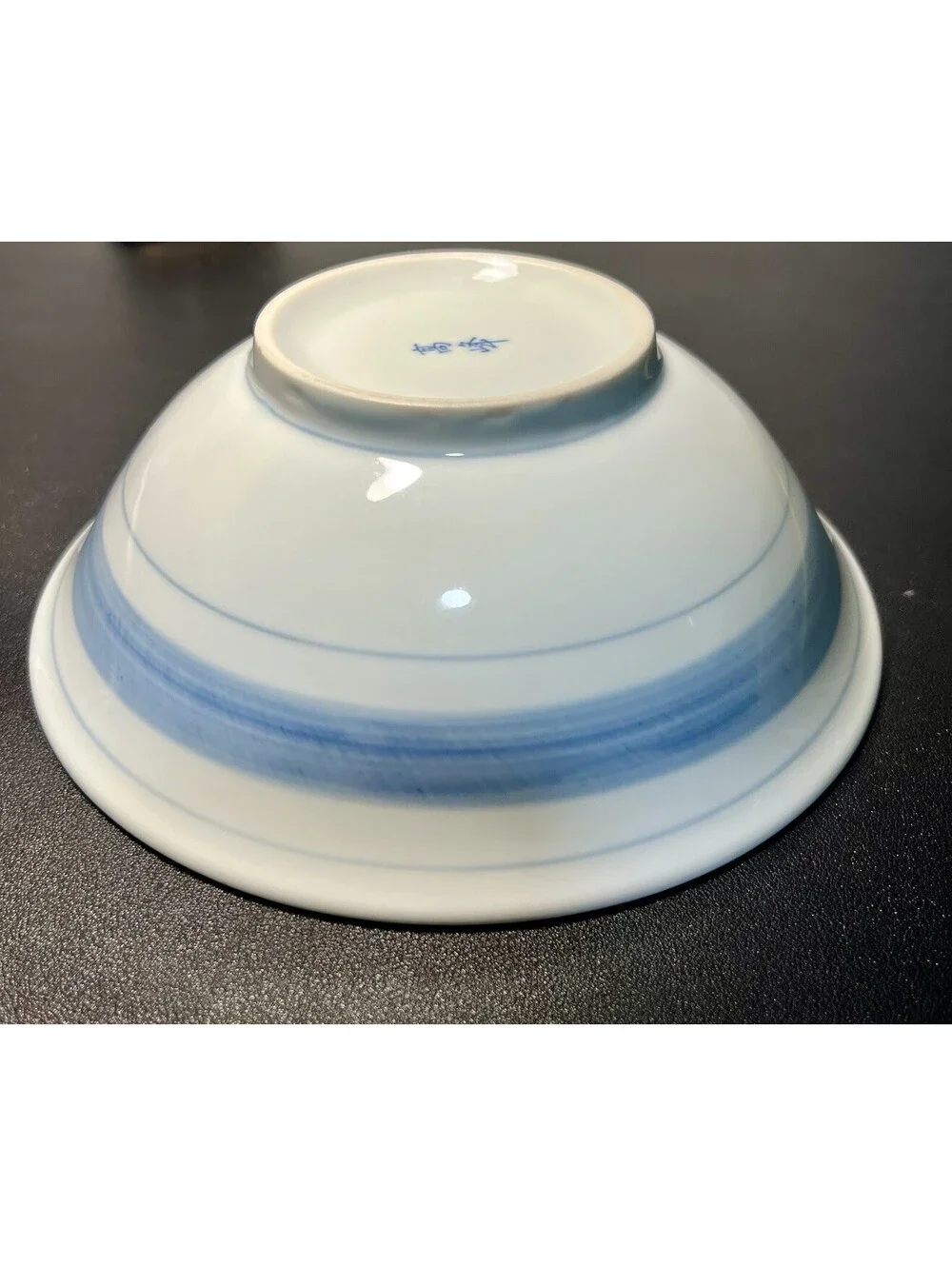 Takamine Kiln Japan 1970s Set Of 2 Serving Bowls Porcelain Blue White, 8x2.75”
